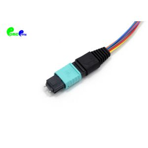 Buy cheap MPO Trunk Cable OM3 12F Fanout 0.9mm MPO Male to LC UPC With Auqe LSZH Fiber Patch Cable Jumper from wholesalers