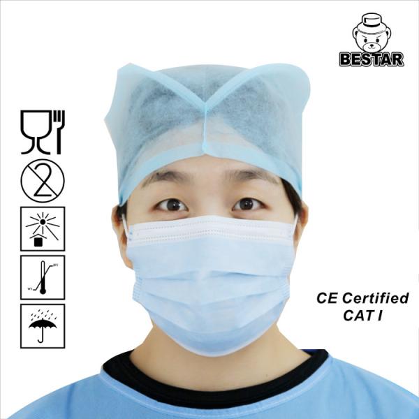 Quality FDA Doctor Surgical Disposable Nonwoven Cap With Ties for sale
