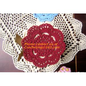 Buy cheap Handmade crochet Pure manual processing wool woven mat cup mat, handmade cup mat from wholesalers