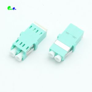 LC UPC Inner Shutter Optical Cable Adapter Duplex Without Flange