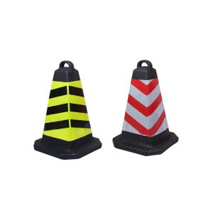 Buy cheap Red White Reflective Film 28inch PVC Square Road Traffic Cone from wholesalers