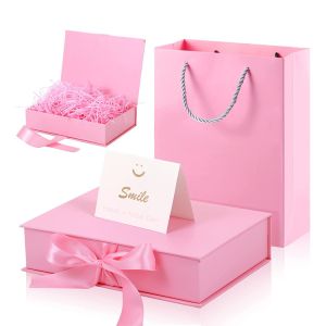 Custom Luxury Packaging Gift Present Box With Lids And Changeable Ribbon Paper