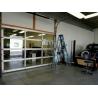 Section Thickness 40/50mm Industrial Transparent Frame Glass Garage Doors Motor Operate Anti Breaking for sale