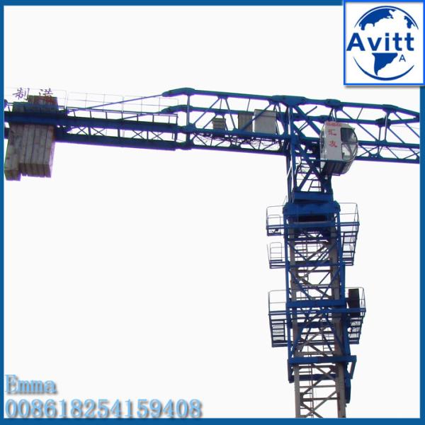 Quality QTZ125 PT6016 Mobile Travelling Tower Crane 60m Boom 10 Tons 50m Height Price for sale