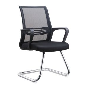Buy cheap Mid Back Modern Mesh Office Chair Stackable With Pu Leather Chrome Arm from wholesalers