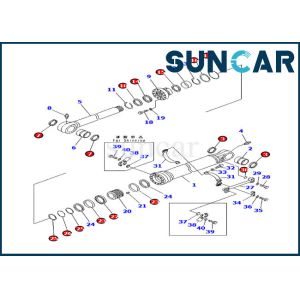 Buy cheap 707-99-66350 Boom Adjust Cylinder Seal Kit 7079966350 Komatsu PC210NLC-8K PC230NHD-8K Service Kit from wholesalers