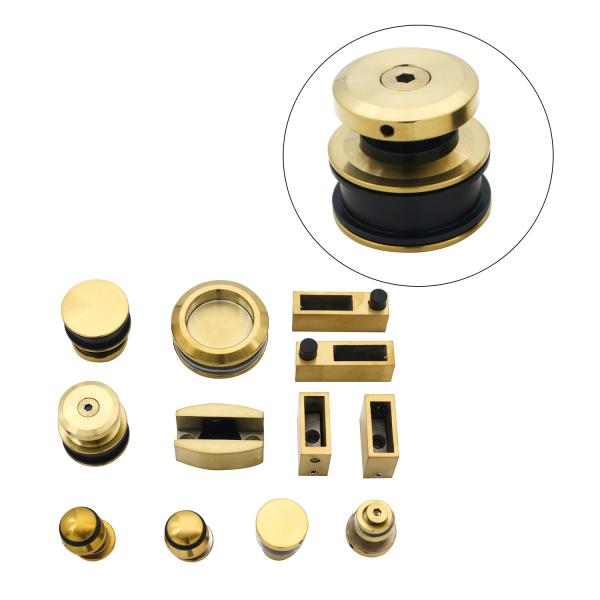 Square Clear Tempered Glass Frameless Sliding Barn Door Panel Kit for 6-12mm