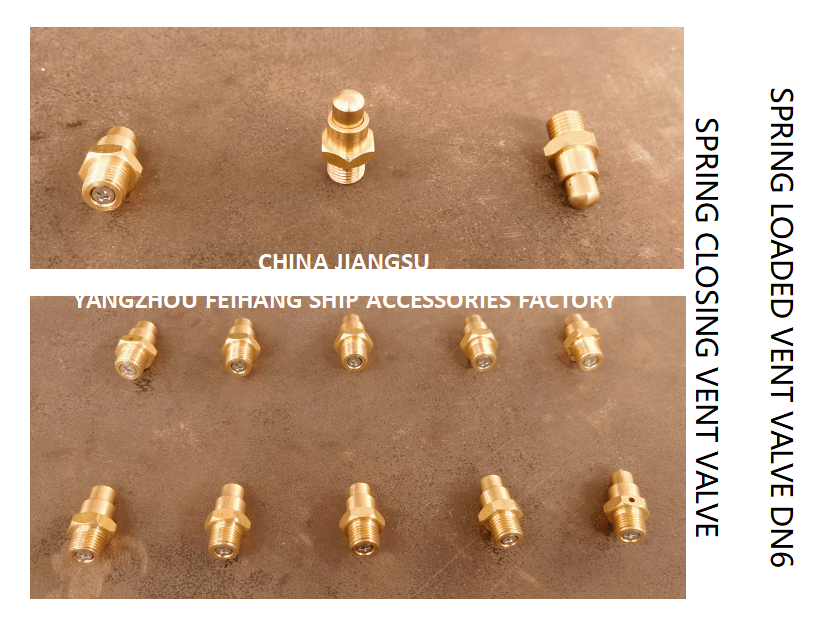 DN6 Brass Spring Loaded Vent Valve with Marine Application and Self-Closing