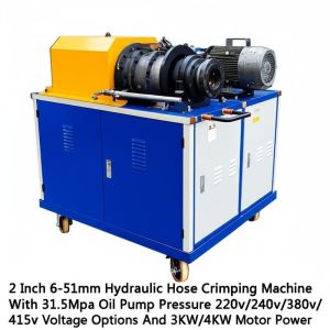 Buy cheap Hydraulic Hose Crimping Machine with 200 Pcs Per Hour Efficiency 10 Dies Included and 600T Crimping Force from wholesalers