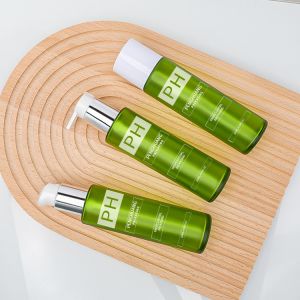 Screw Cap 120ml Glass Emulsion Lotion Pump Bottle For Facial Care Moisture Glass