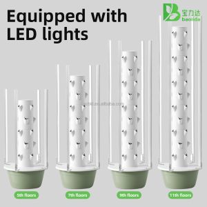 Vertical Farming LED Grow Lights Hydroponic Tower 30L 5 Layer Growing Hydroponic