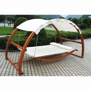 Buy cheap Double Person Larch Wood Swing Hammock Polyester Shade Holiday Leisure from wholesalers