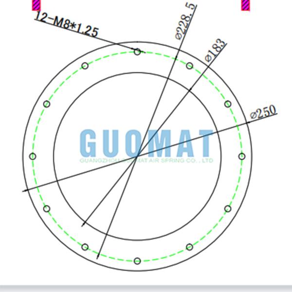 W01-358-7431 Fire-Stone Rubber Air Bellow W013587431 Double Convoluted Type Air Shock