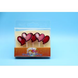 Buy cheap Romantic Lovely Heart Shaped Birthday Candles With Food Grade Paraffin Material product