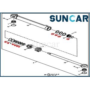 Buy cheap AT383285 Excavator Hydraulic Thumb Kit Cylinder Service Kit For 300GLC 240DLC Deere from wholesalers