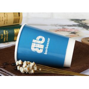 Cold / Hot Drinking Coffee Paper Cups To Go With Logo Custom Printing