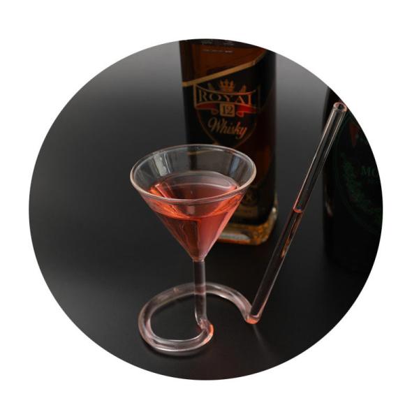 Quality Eco Friendly Personalized 200ml Straw Cocktail Glass for sale