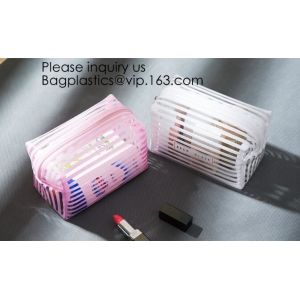 Buy cheap Clear Zipper Pouch with Strap Makeup Bag PVC Cosmetic Pouch,Printing Clear Zip lockk Cosmetic PVC Pouch, bagease, bagplast from wholesalers