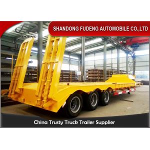 Buy cheap Three Axles Drop Bed Low Bed Semi Trailer For Large Contruction Machinery from wholesalers