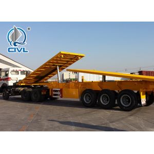2/3/4 Axles Flatbed Semi-Trailer For Transporting Containers Jost Support Leg