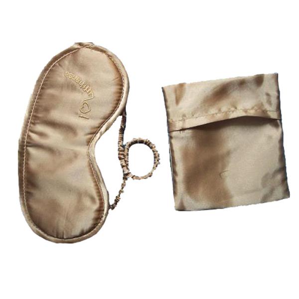 Quality Lovely Embroidery Logo Eye Cover For Sleeping , Sleep Blindfold With Pouch Packing For Airplane for sale