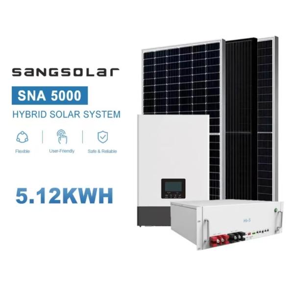 Quality Sangsolar 5kw Off Grid Hybrid Solar Energy System All In One Storage Single Phase For 5kw Solar Energy System for sale