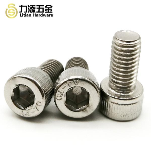 Quality SS304 Metal Screw Fasteners , M10 Socket Head Cap Screw Din 912 Grade A4-70 for sale