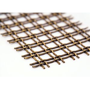 Anti - Bronze Architectural Crimped Woven Mesh For Wine Cabinets Decoration