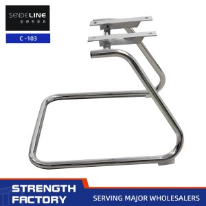 China Chrome plating Office Chair Metal Frame Electroplated / Black Bow Frame on sale