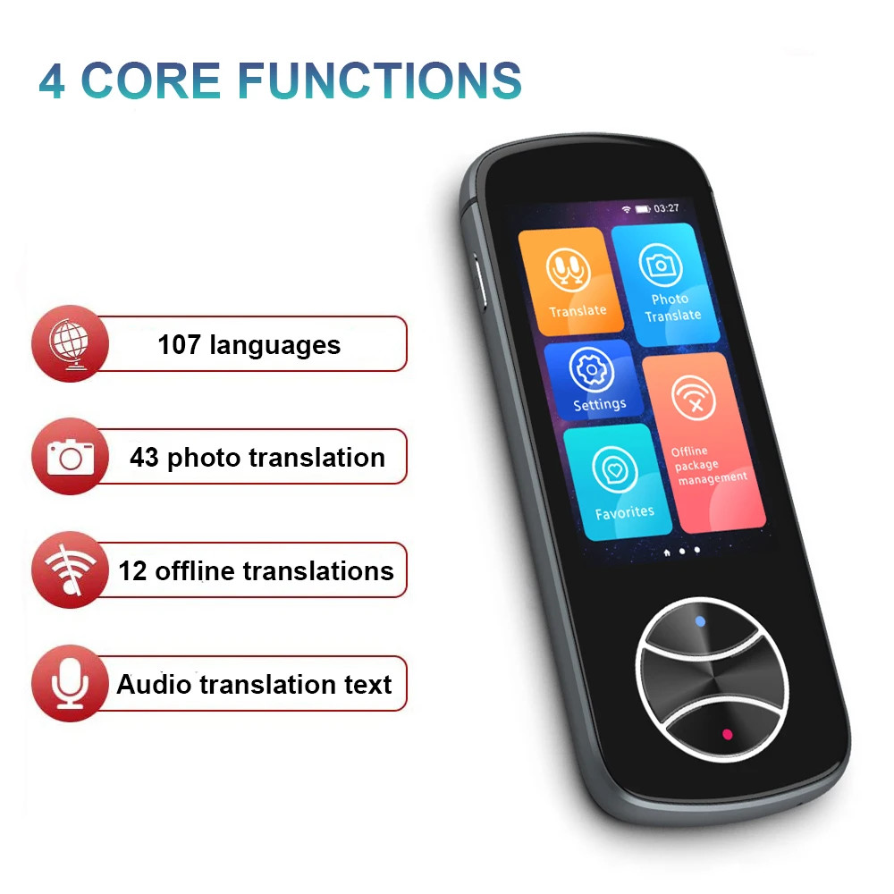 Buy cheap WIFI Instant Audio Translator Interpreter Machine 107 Language 12 Offline from wholesalers