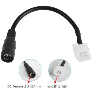 2p/Dc Female Led Single Color Light Strip Connector For 8mm To 10mm Width