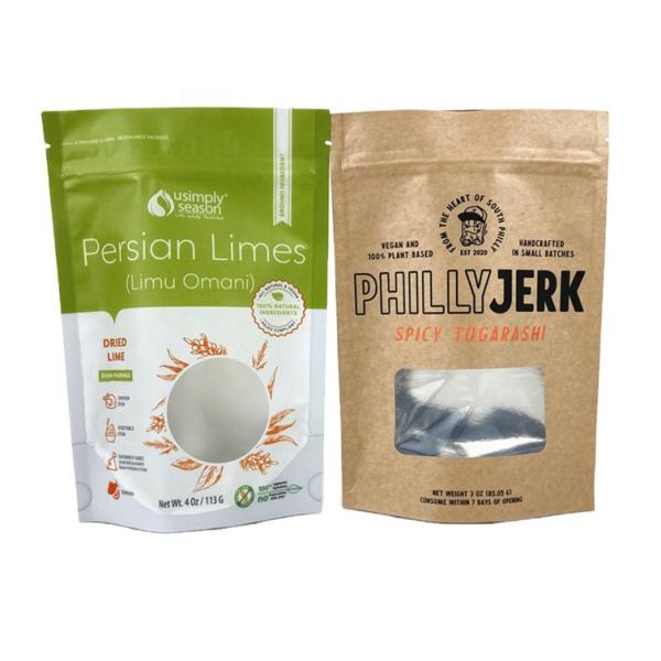 Buy cheap Food Grade Kraft Paper Bags for Mango Powder Edibles Cookie Nuts Pet Food Eco-Friendly Tea Leave Smell Proof Paper Pouch from wholesalers