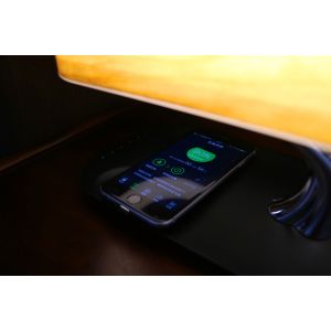 Tree Design Led Table Lamp Wireless Charger , Wifi Speaker Oem Led Desk Light