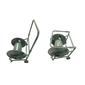 Multi-Function Retractable Fiber Tactical Cable Drum Spool Cart Reel Manpack