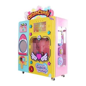 Customized Automatic Mini Cotton Candy Machine Vending Plastic Material