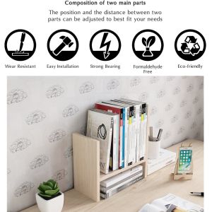 Buy cheap Simple Expandable Desktop Organizer Office Storage Rack Adjustable Wooden Display Shelf from wholesalers