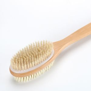 Double Sized Dry Brush Long Handle Bath Body Back Exfoliate Shower Brush