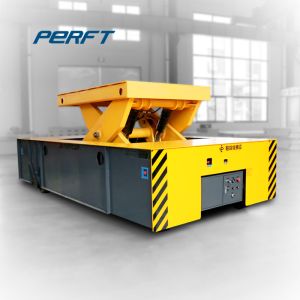 40T Heavy Load PU Wheel Slab Transfer Carts Motorized