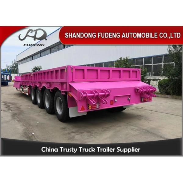 Quality Mechanical Suspension 4 Axles 13 Meter Low Bed Trailer for Africa for sale