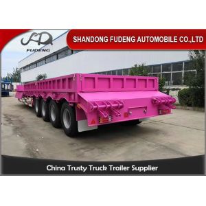Buy cheap Mechanical Suspension 4 Axles 13 Meter Low Bed Trailer for Africa from wholesalers