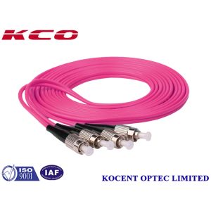 FC UPC Om4 10G Fiber Patch Cable Multimode 3.0mm Violet For Fast Ethernet