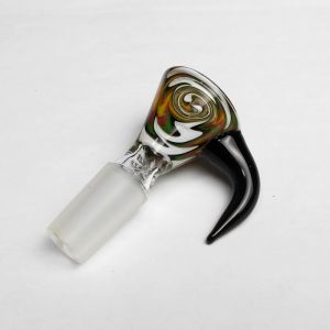 Buy cheap Heady Colored Glass Smoking Water Pipe Bowl With Handle Beautiful Slide from wholesalers