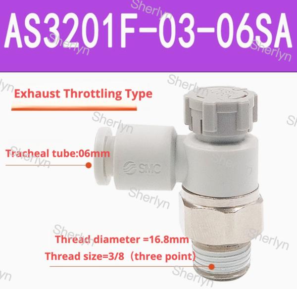 Quality AS1201F-M3-06 SMC Throttle Valve AS1201F/2201F/3201F for sale