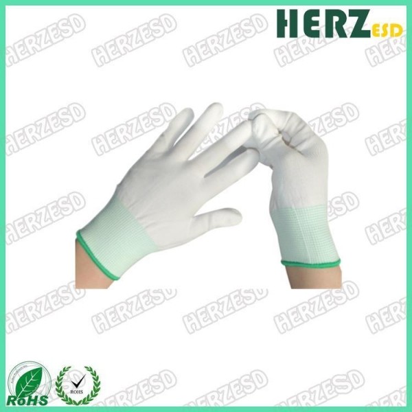 Buy cheap Breathable ESD Hand Gloves Knitted Nylon Material With PU Coated Finger Tip from wholesalers