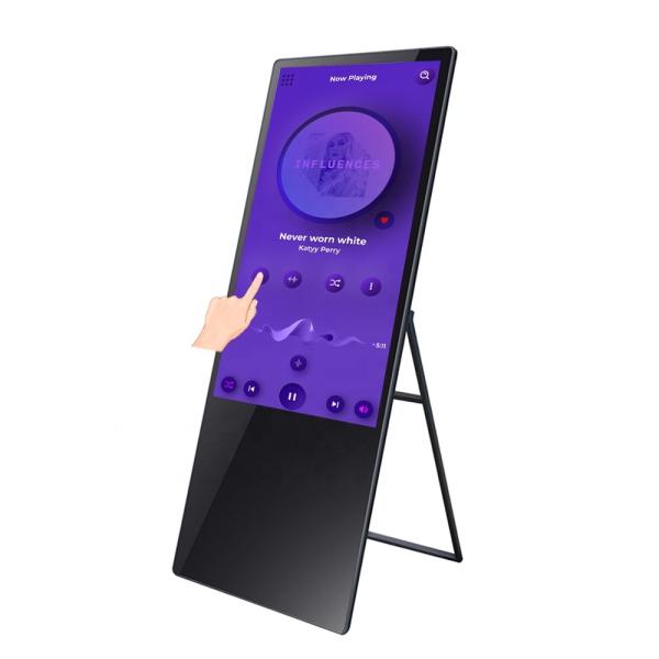 1080P 4K 2G DDR3 Floor Standing Digital Signage Aluminum Alloy Frame