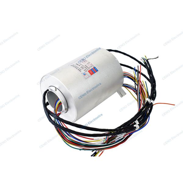Quality Power / Encoder Integrated Slip Ring With Through Hole Rotary Electrical Joint for sale