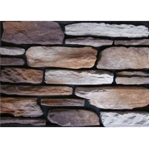 Multi - Shape Concrete Brick Veneer , Artificial Faux Stone For Outside Of House