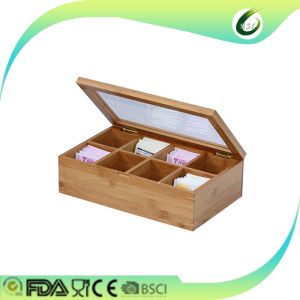 Buy cheap High quality small bamboo tea packaging box with glass lids from wholesalers
