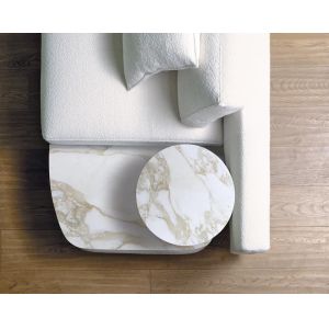 Buy cheap Flexible C Table Sofa Chair White Marble Finish Iron Base Side Table from wholesalers