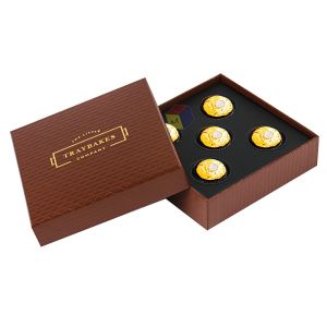Buy cheap Recyclable Luxury Handmade 2 Piece Lid And Base Paper Candy Chocolate Boxes Packing Custom Logo With Insert from wholesalers